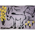 LARGE Frans Claerhout - Donkey - 595mm x 420mm
