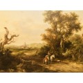 19th CENTURY RICHARD H. HILDER(1813-1852) OIL ON WOOD PANEL