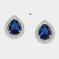 1 x PAIR of CRYSTAL CZ Stud Earring [2 design styles to choose from]