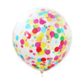 10 x CONFETTI BALLOONS - 30cm Clear Balloon with 100 pieces of 2.5 cm round confetti