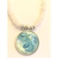 WHITE JADE NATURAL GEMSTONE PENDANT NECKLACE