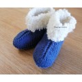 Baby Hugs Booties (3 to 6 mths) Hand knitted