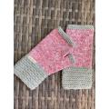 Fingerless Gloves (Shades of Pink and Grey)