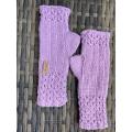 Fingerless Gloves (Lilac) Knitted