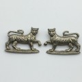 British - Pair of `Gordon Highlanders` Collar Badges