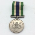 South African Police (SAP) `Silver` Faithfull Service Medal (E.W.G. SMITH)