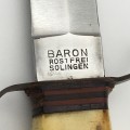 Vintage `Baron Solingen` Stag Handle Dagger