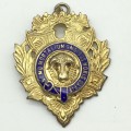 Solid Silver and Enamel `R.A.O.B.` Medal or Fob