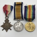 WW1 Medal Trio - `GNR. F. GREEDY` - `R.G.A. and R.A.` (SR - 872)