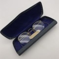 Early Retro Gold-Tone Spectacles (Cased)