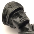 Rhodesian `BSAP Officer` Large Soapstone Bust (Signed)