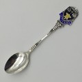 Solid Silver & Enamel `Kettering` Souvenir Spoon