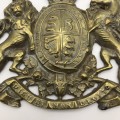 UK - Victorian Brass large Regimental Plate