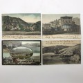 4 Antique `Post Cards of Cape Town`With Stamps (1905-1914)
