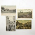 4 Antique `Post Cards of Port Elizabeth - S. Africa`(1906/7)