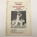 Cricket - `1985 Zimbabwe vs English Counties` Tour Program (filled in results)