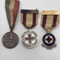 South Africa `Red Cross` Medals & Epaulettes (D.H. RAINE - 289 V.A.D.)