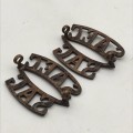 South Africa - WW2 `S.A. Engineer Corps` Pair Shoulder Titles