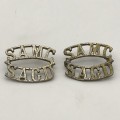 South Africa - Early Pair `S.A. Medical Corps`  Shoulder Titles