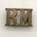 British - Early `Royal Marines` (R.M) Shoulder Title