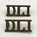 South Africa - Pair `Durban Light Infantry` (D.L.I) Shoulder Titles
