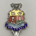 Solid Silver & Enamel `Brisbane` Souvenir Spoon (1914)
