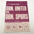 1969 Soccer Program - Durban United VS Durban Spurs` Brochure