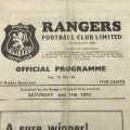 1970 Soccer Program - Rangers VS East London City` Official Program