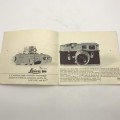 Early `Leica M4` Camera & Accessories Booklet
