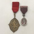Silver `S.A. Orthopaedic` Medals (Dr. Cyril Kaplan - Author of `In Three Wars`)