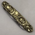 Boer War - Brass `Kruger & De Wet` Pocket Knife