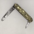 Boer War - Brass `Kruger & De Wet` Pocket Knife