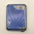 Solid Silver & Enamel `Art Deco` Match Case