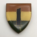 Transkei - `1 Battalion` Defence Force Shoulder Flash (3 Pins)
