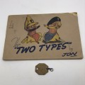 WW2 - Dog Tag (J.B. Truter) & `The Two Types` (Military Cartoons)