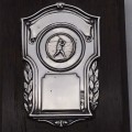 Early Sterling Silver `Golfing` Shield Trophy
