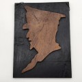 South Africa - WW2 Wooden Carved Bust/Plaque of a Soldier (W.G. Wilson)