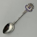 Early Solid Silver & Enamel `Chester` Souvenir Spoon
