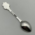 Early Solid Silver & Enamel `Edinburgh` Souvenir Spoon
