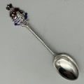 Early Solid Silver & Enamel `Scarborough` Souvenir Spoon