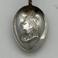 Antique Solid Silver `Queen Victoria & Edward VII` Souvenir Spoon (1901)