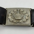 WW1/2 - British Army Officers Leather Belt with Buckle
