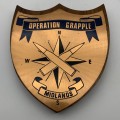Rhodesia  `Operation Grapple` Copper & Wooden Plaque