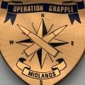 Rhodesia  `Operation Grapple` Copper & Wooden Plaque
