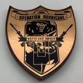 Rhodesia - Copper `Operation Hurricane` Plaque