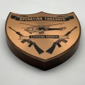 Rhodesia  `Operation Thrasher` Copper & Wooden Plaque