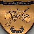 Rhodesia - `B.S.A. Police / C.I.D.  S.B.` (Special Ops) Copper Plaque