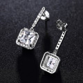 ***1 CARAT ZIRCONIA*** 925 STERLING SILVER EARRINGS