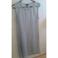 SILVER LACE DRESS - (sheer/unlined) - SIDE SLITS - NEW!!