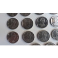MANDELA SMILEYS LOT OF 25 PLUS MORE all coins combined for R2750.00 neg-- WOW !!!! ``free courier```